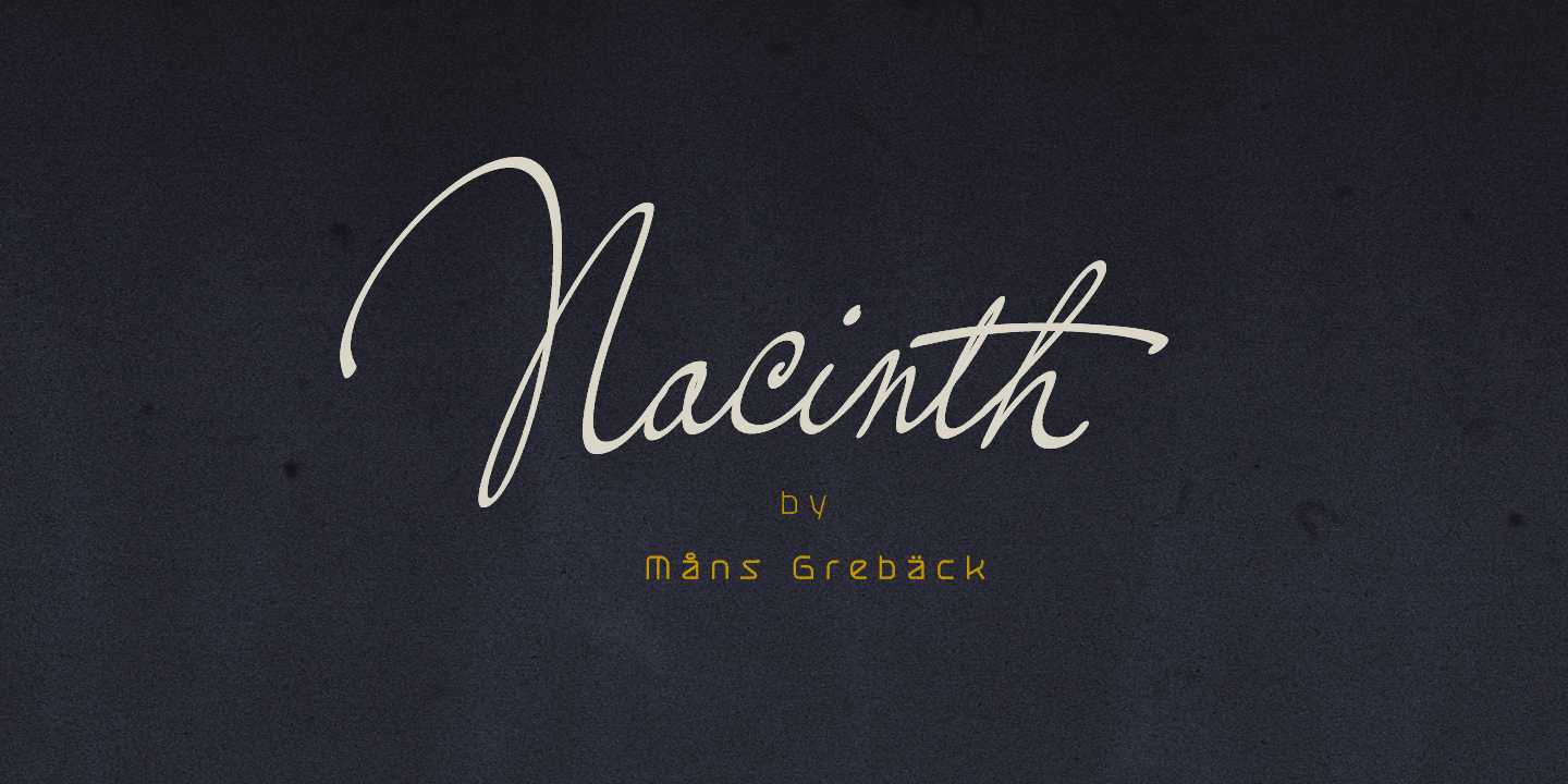 Пример шрифта Nacinth